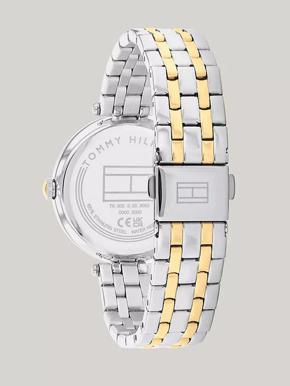 Tommy Hilfiger 34MM Crystal Bezel Two-Tone Watch Women