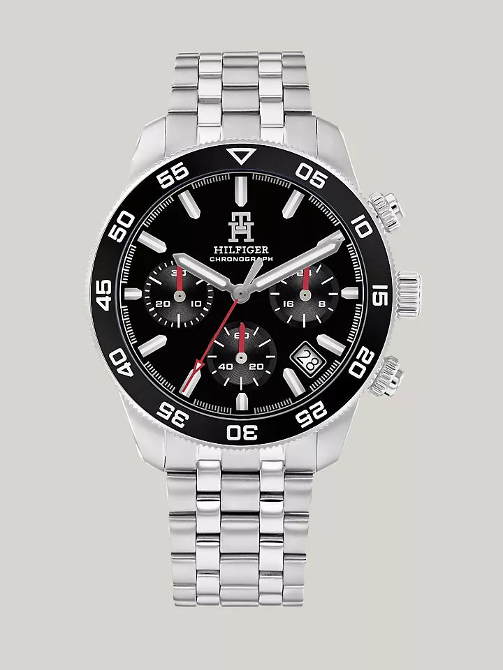 Tommy Hilfiger 41MM TH85 Black Dial Chronograph Watch