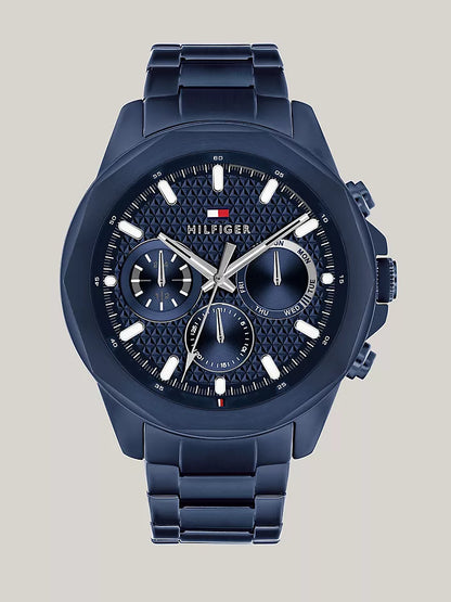 Tommy Hilfiger 46MM Blue Ion-Plated Sport Watch