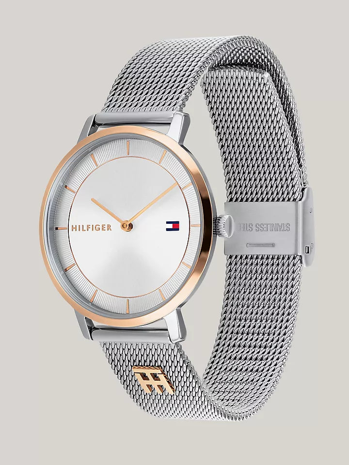 Tommy Hilfiger 35MM Stainless Steel Monogram Watch Women