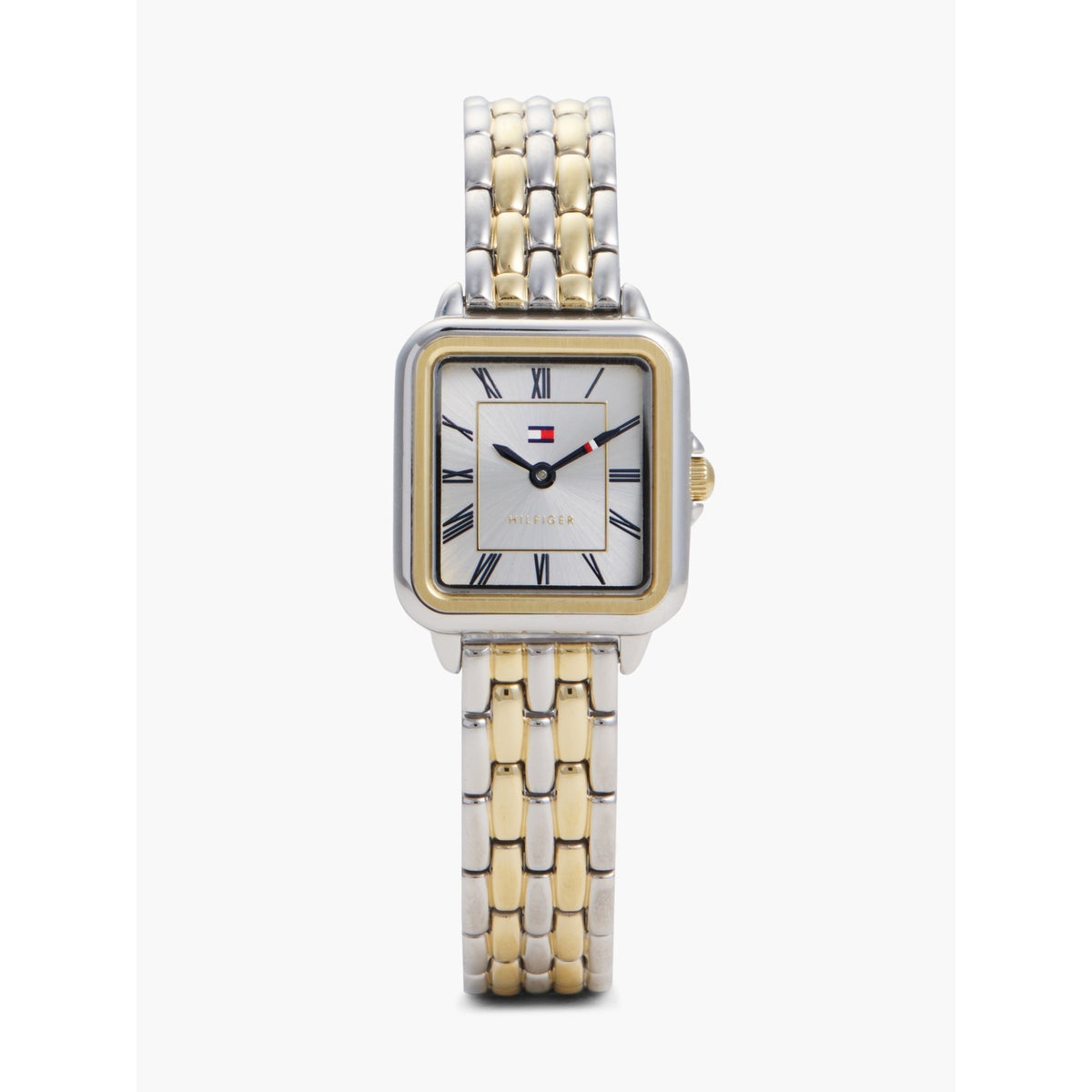 Tommy Hilfiger 24MM Rectangle Dial Dress Watch Silver White