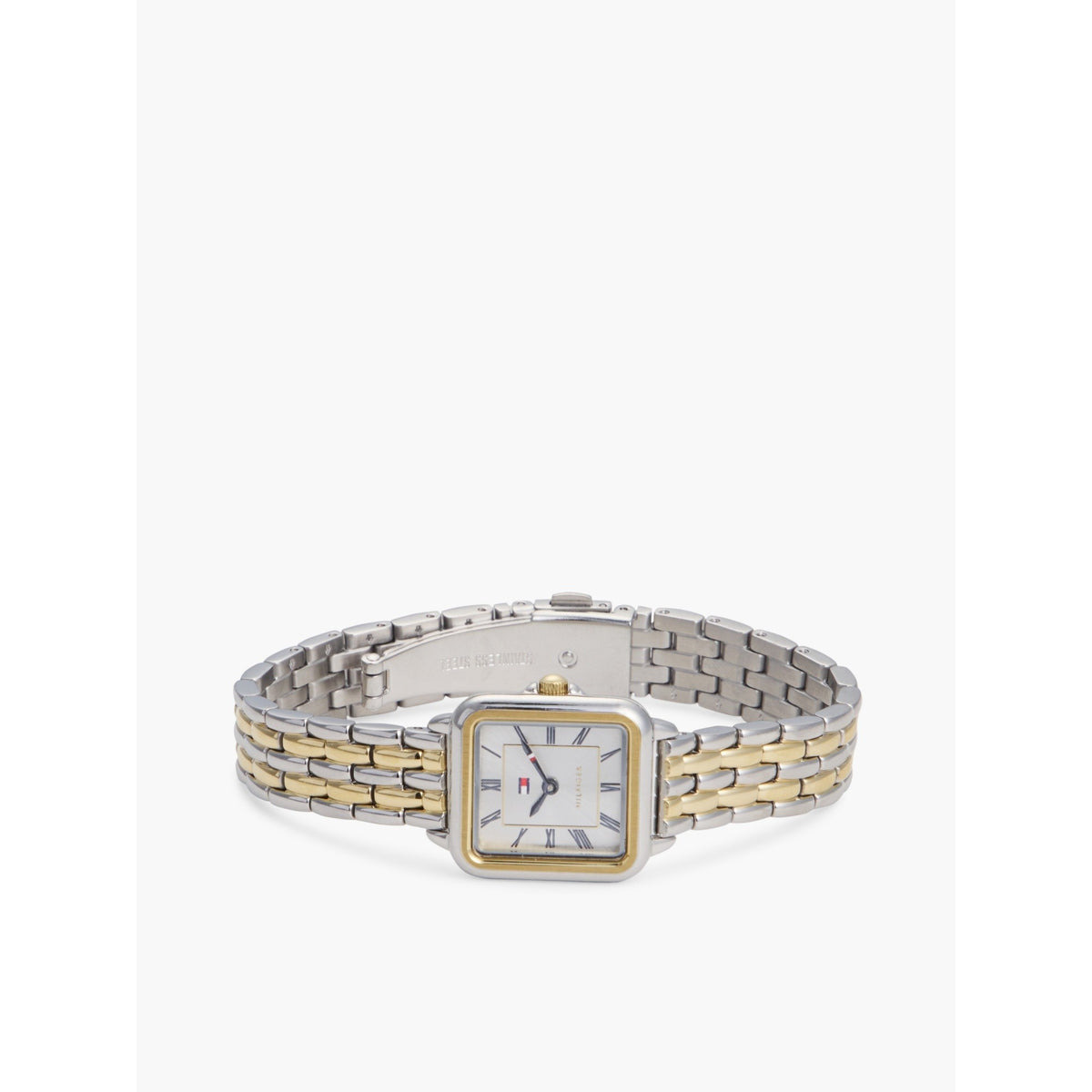 Tommy Hilfiger 24MM Rectangle Dial Dress Watch Silver White
