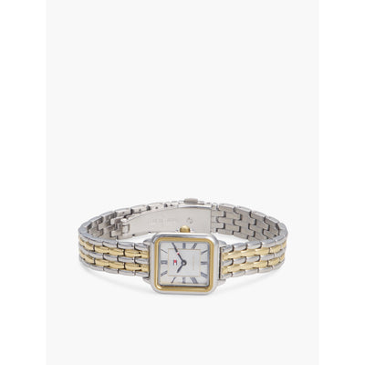 Tommy Hilfiger 24MM Rectangle Dial Dress Watch Silver White
