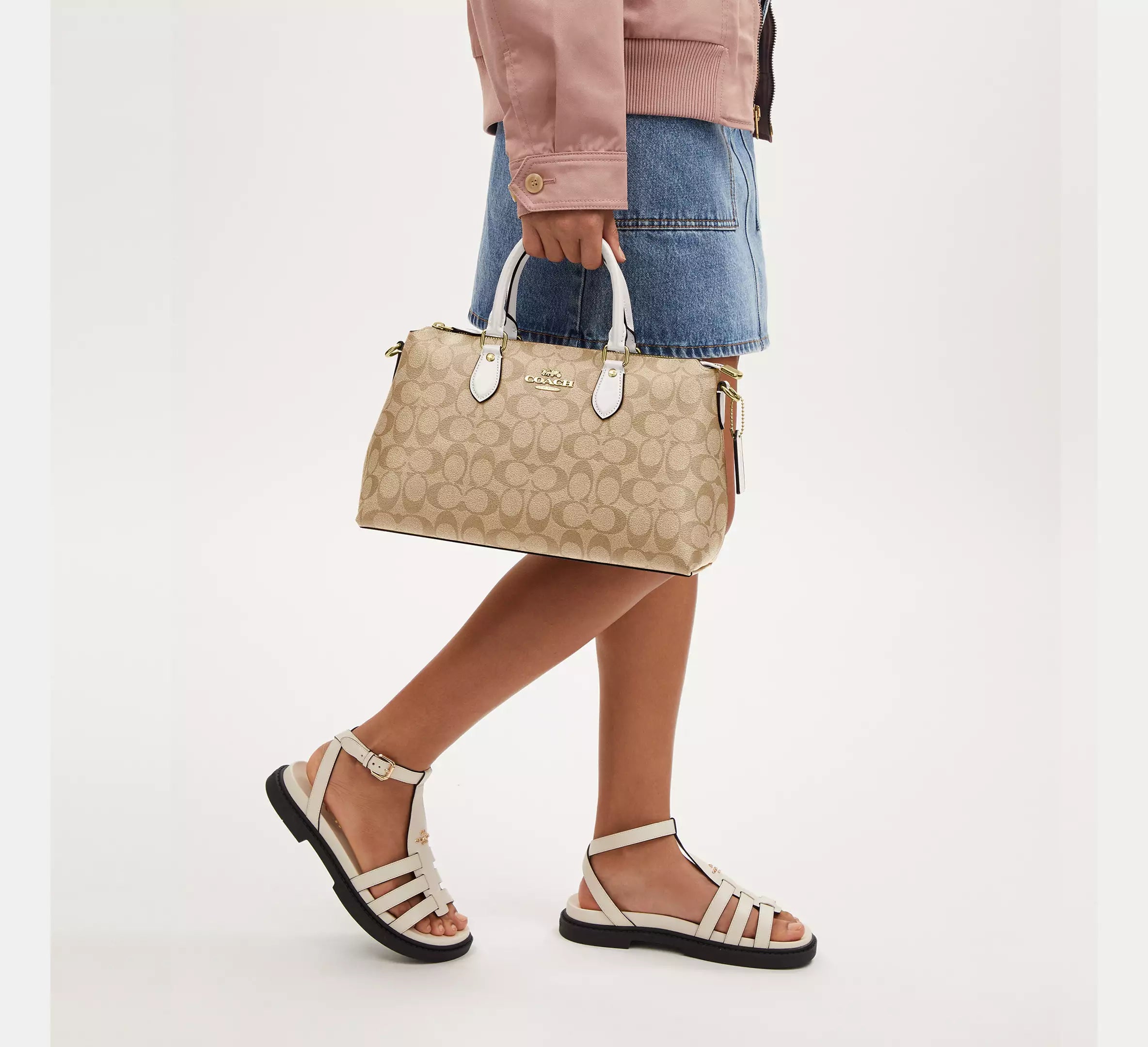 Coach Georgia Satchel In Signature Canvas