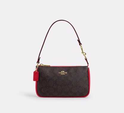 Coach Nolita 19 In Signature Canvas - Signature canvas/Gold/Walnut/Bold Red