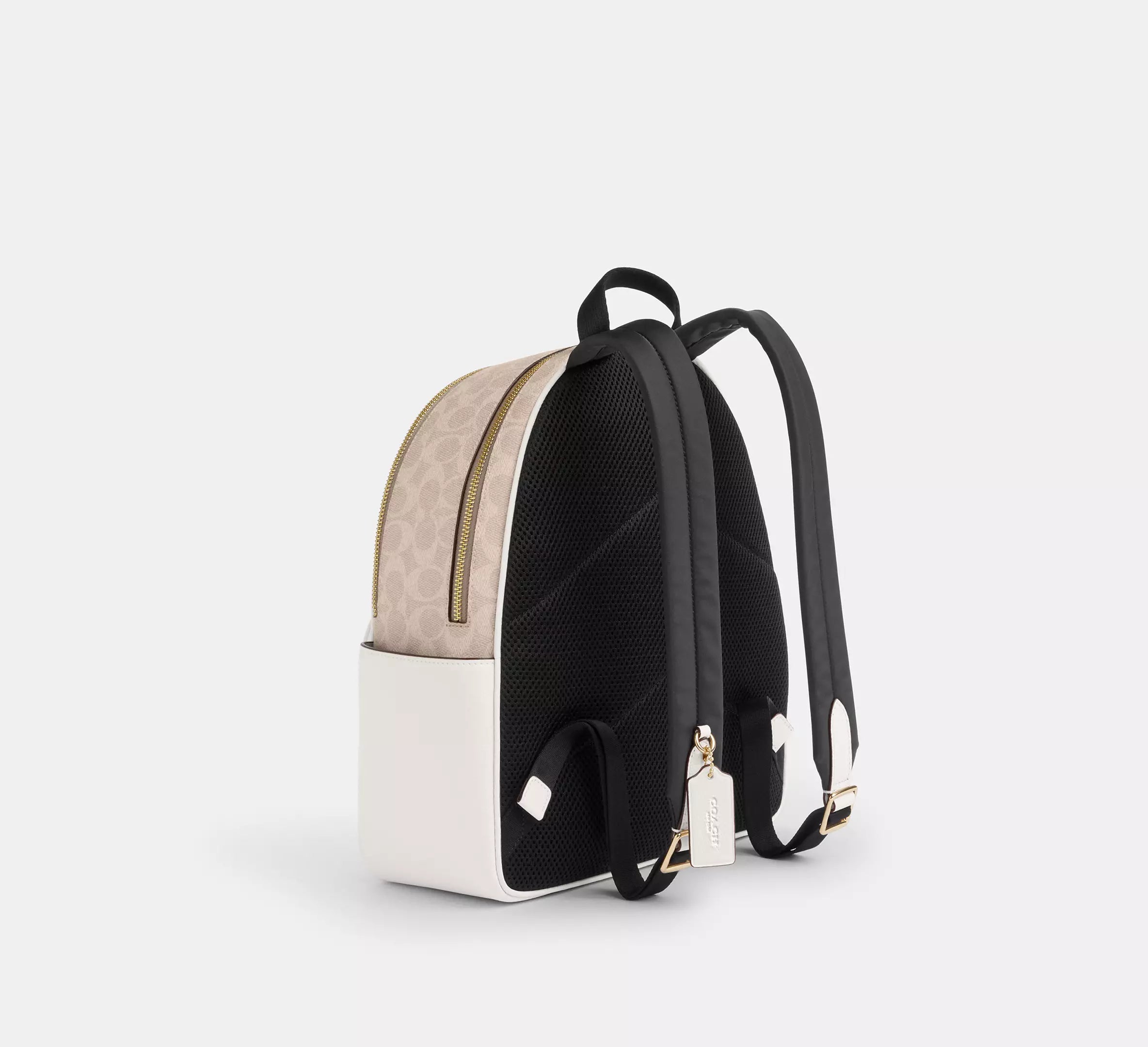 Coach Court Backpack In Signature Canvas - Signature canvas/Gold/Sand/Chalk